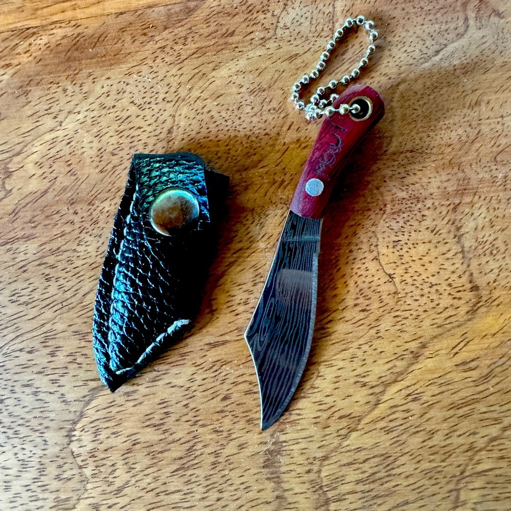 Handmade miniature machete key chain